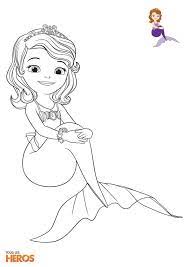 coloriage sofia la princesse sur tous les heros mermaid coloring pages disney printables de gratuites pour enfants