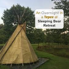 Dark until 11:00pm every friday and saturday in october. An Overnight In A Tepee At Sleeping Bear Retreat Adventure Mom
