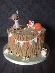Woodland Animal Baby Shower Cake Animal Baby Shower Cake Bear Baby Shower Cake Woodland Creatures Baby Shower Cake