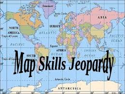 Map Skills Review Jeopardy Social Studies Maps Map Skills Teaching Social Studies