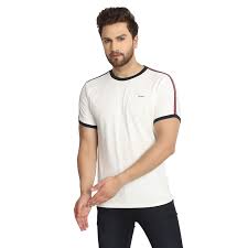 Buy 98 Degree North Men S Off White Round Neck Short Sleeves Brand Logo T Shirt T 1157 Offwhite At Amazon In