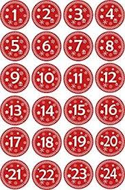 Amazon Com Indigos Ug Advent Calendar Numbers Stickers 1 To 24 Red Vintage Lab Christmas Advent Calendar Diy Christmas Advent Calendar Diy Advent Calendar
