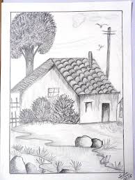 Drawing Skill Landscape Drawing Pencil Shading Between the trees, rocks, cacti, and bodies of water, where do you start? landscape drawing pencil shading