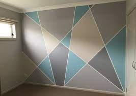 New Painting Girl Sitting Wall Colors Ideas Geometric Wall Paint Bedroom Wall Paint Diy Wall Painting