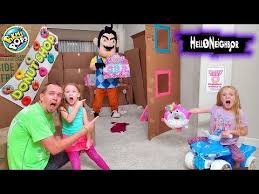 Hello Neighbor In Real Life Breaks Our Box Fort Pikmi Pops Doughmi Toy Scavenger Hunt Youtube Hello Neighbor Scavenger Hunt Cookie Swirl C