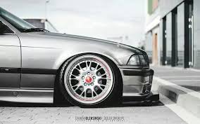 bmw e36 3 series silver slammed 車