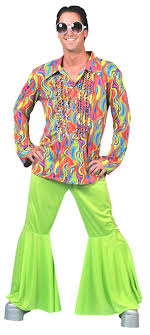 Men's casual patchwork bell bottom jeans retro low rise flared leg denim pants. Men S Lime Green Hippie Bell Bottom Pants Candy Apple Costumes