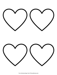 There are 4 that you can download, print and color and they are free from dover publication. Simple Heart Outline 4 Coloring Page Free Printable Pdf From Primarygames