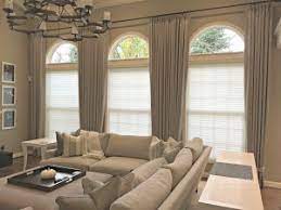 Последние твиты от transitional window film (@transitionalwf). Transitional Living Room With Drapery Panels And Shades Love The Hardware That Extends Living Room Windows Living Room Draperies Curtains For Arched Windows