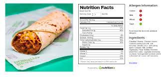 Taco Bell Nutrition Facts My Path Wellness