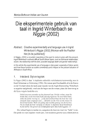 Julle het altyd die goeie voorbeeld aan my gestel. Pdf Die Eksperimentele Gebruik Van Taal In Ingrid Winterbach Se Niggie 2002 The Experimental Use Of Language In Ingrid Winterbach S Niggie To Hell With Cronje