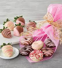 Hello everyone valentine's day is right around the corner! Belgian Chocolate Covered Strawberries And Donut Bouquet Harry David