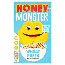 Honey Monster Wheat Puffs Cereal 520g Tesco Groceries