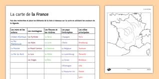 Les principales villes de france. Feuille D Activites Carte Vierge A Remplir