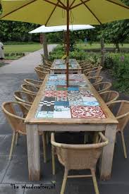 tafels met portugese cementtegels buitentafels tafels diy patio