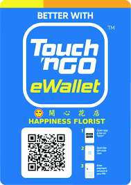 This is a logo owned by touch 'n go for the article touch 'n go ewallet. Payment Notification ä»˜æ¬¾æ–¹å¼ Happiness Florist é–‹å¿ƒèŠ±åº—