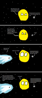 The Scooshinator on X: I made a planetball comic! This joke is about a  comet called Hyakutake, whose tail measured 570 million kilometres (360  million miles), which is more than 500 times