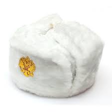Russian Army Kgb Cossack Military Fur Hat Ushanka W Imperial Eagle Crest Badge White L Shout Out To Mani Ushanka Imperial Eagle Fur Hat
