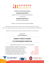 PDF) Organic residue analysis in archaeological amphorae