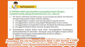 26+ kunci jawaban uji kompetensi ips kelas 9 bab 3 images. Jawaban Pg Uji Kompetensi Bab 3 Ipa Kelas 9 Smp Halaman 160 Youtube