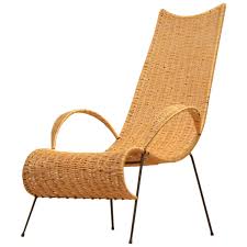 French Mid Century Attributed Louis Sognot Rattan Black Metal Chairs Vintage Lounge Chair Personalized Kids Chair