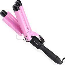 Amazon Com Professional Curling Iron 1 Inch 3 Barrel Hair Waver Ceramic Curling Wand Wave Hair Curler Crimper Lcd Temp Hair Crimper Wand Curls Hair Curlers