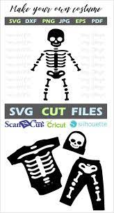 Skeleton Costume Svg File Halloween Sceleton Svg For Diy Etsy Skeleton Costume Kids Skeleton Costume Halloween Diy