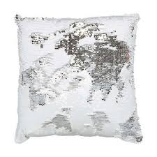Sequin Cushion Silver Look White Kmart Sequin Cushion Pillows Cushions