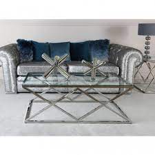 Flitch rectangular wood coffee table. Imperia Stainless Steel Coffee Table Glass Coffee Tables Modern