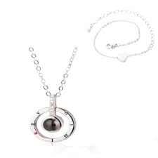 Lanţ mic de metal preţios, servind ca podoabă; Lantisor I Love You Te Iubesc Proiectie 100 Limbi Silver Classtitude