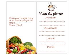 A quelques pas du métro les gobelins, le restaurant tra amici vous ouvre ses portes. Menu Semplice Da Stampare Mamma E Casalinga