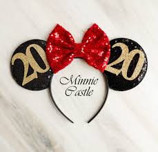 New Years Eve Party Red Minnie Mouse Ears Headband 2020 New Etsy Minnie Mouse Headband Disney Mickey Ears Minnie Mouse Ears Headband