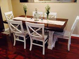 Maybe you would like to learn more about one of these? Refinished Dining Room Table Dark Stained Top And Painted White Bottom Table Originally A Farmhouse Kitchen Tables Brown Dining Room Set Small Kitchen Tables