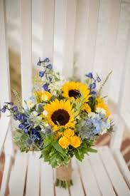 Artificial navy sunflower and daisy bridal bouquets, blue sunflower bridal flowers, daisy sunflower wedding flowers 120 Best Blue And Yellow Sunflower Wedding Ideas Sunflower Wedding Wedding Yellow Sunflower