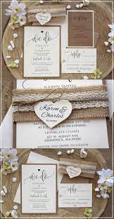 Lace Wedding Invitations Kit Inspired By The Rustic Weddings The Addition Of The N Burlap Wedding Invitations Wedding Invitation Kits Lace Wedding Invitations
