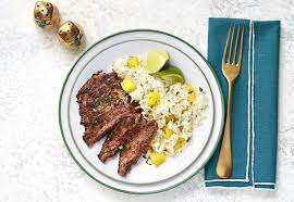 Chili Steak With Hawaiian Rice Recipe Recipes Beef Recipes Healthy Snacks