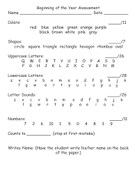 Free Here Is A Beginning Of The Year Assessment To Give You Information On Colors Shape Preschool Assessment Kindergarten Assessment Kindergarten Readiness