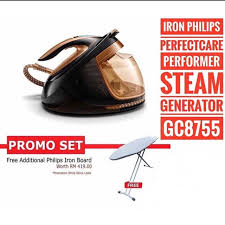 Philips perfectcare azur prosteam generator, gc9410/66, white/gold, 2 year manufacturer warranty, uae version. Philips Perfectcare Performer Steam Generator Iron Gc8755 Shopee Malaysia