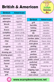 Maybe you would like to learn more about one of these? 100 British And American Words Difference Between British And American English Example Sentences