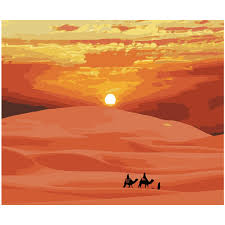 Opening at 7:00 pm tomorrow. Desert Sunset Scenery Diy Digital Painting By Number Modern Wall Art Canvas Painting Unique Gift Room Decor 40x50cm Paint By Number Aliexpress