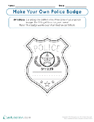 Download and print these printable police badges for kids coloring pages for free. Police Coloring Pages Printables Education Com