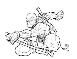 His costume only consists of black and maroon colors. Free Printable Deadpool Coloring Pages For Kids 5583 Deadpool And Coloring Home