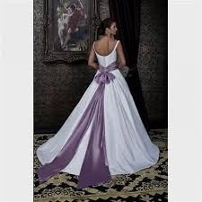 Awesome White Wedding Dress With Purple Accents 2017 Purple Wedding Dress Wedding Dresses White Wedding Dresses