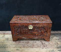 Oriental carved camphor wood chest. Early 20th Century Oriental Camphor Wood Carved Chest 653168 Sellingantiques Co Uk