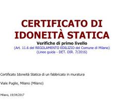 Certificato Idoneita Statica Realizzato Nel Circondario Di Milano