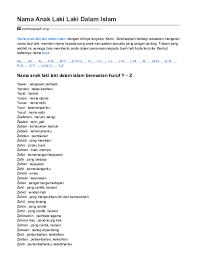 Sedang mencari nama anak lelaki?wah, kami pun jadi tidak sabar mendengarnya. Pdf Nama Anak Laki Laki Dalam Islam Dakir Mudzakir Academia Edu