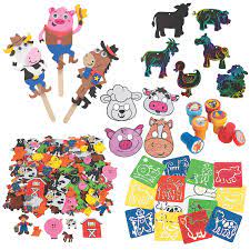 Amazon.com: Fun Express Farm Adventure Boredom Buster Kit - Craft Kits -  584 Pieces : Toys & Games