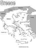 The ionic, corinthian, and doric columns that supported their temples, including the parthenon; Greece Coloring Pages