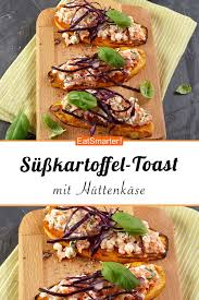 Huttenkase Aufstrich Auf Susskartoffel Toast Rezept Susskartoffel Toast Rezepte Vegetarisch Grillen