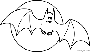 Kids who color generally acquire and use knowledge more efficiently and effectively. Funny Bat Flying Into The Moon Coloring Page Coloringall